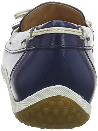 Geox D Vega Moc B, Mocasines Mujer, Azul (Blue/Skin C4ea5), 36,5 EU