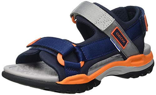 Geox J Borealis Boy A, Sandal Plana, Azul Marino, 33 EU