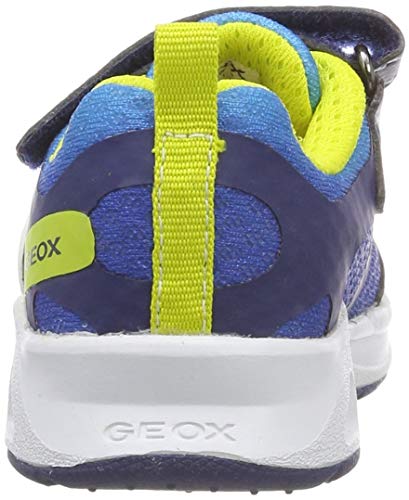 Geox J Dakin Boy A, Zapatillas Niños, Azul (Navy/Lime C0749), 35 EU