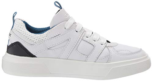 Geox J NETTUNO Boy D, Zapatillas Niños, Blanco (White/Petroleo C1zj4), 33 EU