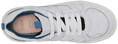 Geox J NETTUNO Boy D, Zapatillas Niños, Blanco (White/Petroleo C1zj4), 33 EU