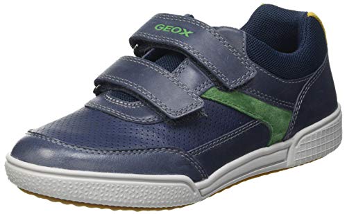 Geox J POSEIDO Boy A, Zapatillas, Azul Marino Verde, 37 EU