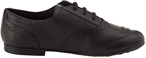 Geox JR Plie' E, Zapatos de Cordones Oxford Mujer, Negro (Black C9999), 40 EU