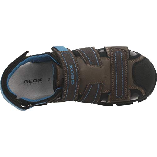 Geox JR Sandal Strada D, Sandalias Punta Cerrada Niños, Marrón (Brown/AVI O C6402), 38 EU