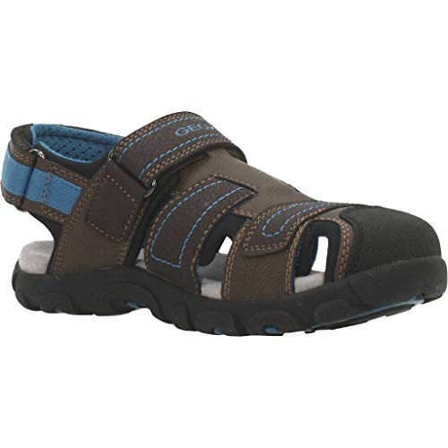 Geox JR Sandal Strada D, Sandalias Punta Cerrada Niños, Marrón (Brown/AVI O C6402), 38 EU