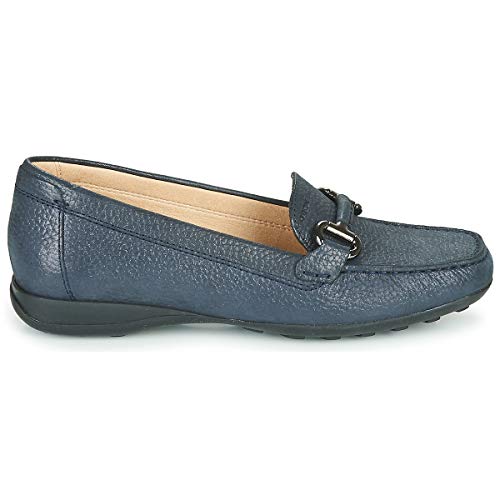 Geox Mujer Mocasines EUXO, señora Zapatillas,Pantuflas,Zapatos Bajos,Zapatos universitarios,Zapatos de Negocios,Removable Insole,Blau,36 EU / 3 UK