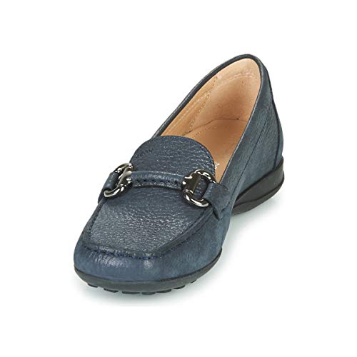 Geox Mujer Mocasines EUXO, señora Zapatillas,Pantuflas,Zapatos Bajos,Zapatos universitarios,Zapatos de Negocios,Removable Insole,Blau,36 EU / 3 UK