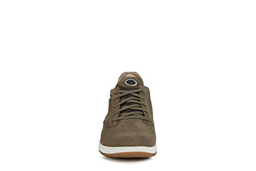 Geox Mujer Zapatos con Cordones AERANTIS, señora Zapatos Deportivos con Cordones,Calzado,Calzado de Exterior,Removable Insole,Olive,40 EU / 7 UK