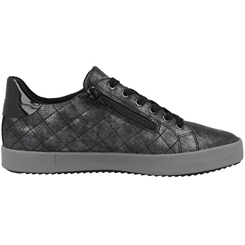 Geox Mujer Zapatos con Cordones BLOMIEE,señora Zapatos Deportivos,Calzado,con Cordones,para Exterior,Deportivo,Removable Insole,Schwarz,38 EU/5 UK