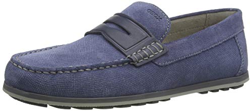 Geox U Mirvin B, Mocasines Hombre, Azul (Lt Avio C4348), 42 EU