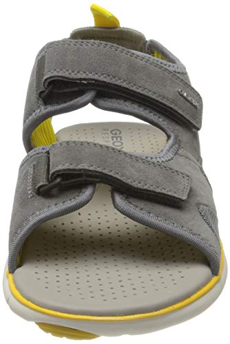 Geox U Nebula L B, Sandalias con Punta Abierta Hombre, Gris (Grey C1006), 44 EU