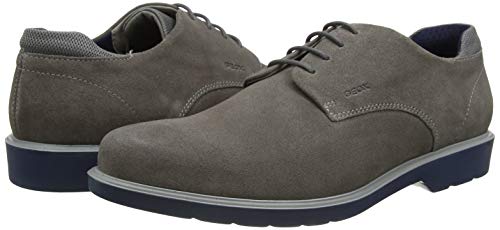 Geox U RAFFAELE B, Zapatos de Cordones Derby Hombre, Gris (Grey C1006), 43 EU