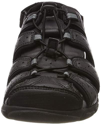 Geox UOMO Sandal Strada B, Sandalias Punta Cerrada Hombre, Negro (Black C9999), 43 EU