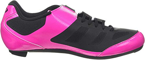 Giro Raes Techlace Road, Zapatos de Ciclismo de Carretera Mujer, Multicolor (Bright Pink/Black 000), 41 EU