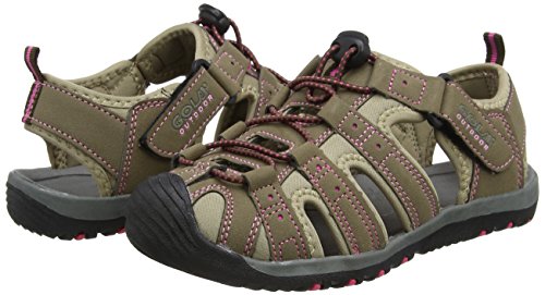 Gola ALP648, Sandalias de Senderismo para Mujer, Beige (Gris Pardo/Rosa Fuerte), 40 EU