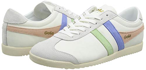 Gola Bullet Trident, Zapatillas Mujer, Patina Blanca Verde Vista Azul, 38 EU