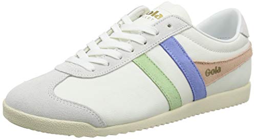 Gola Bullet Trident, Zapatillas Mujer, Patina Blanca Verde Vista Azul, 38 EU