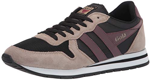 Gola Daytona, Zapatillas para Hombre, Black/Rhino/Burgundy, 43 EU