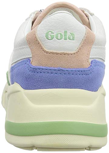 Gola Eclipse Trident, Zapatillas Mujer, Blanco Patina Verde Vista Azul, 39 EU