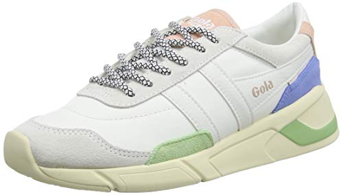 Gola Eclipse Trident, Zapatillas Mujer, Blanco Patina Verde Vista Azul, 39 EU