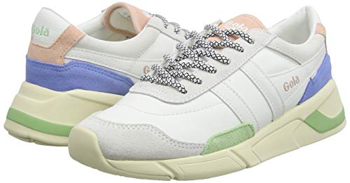 Gola Eclipse Trident, Zapatillas Mujer, Blanco Patina Verde Vista Azul, 39 EU