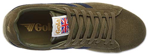 Gola Equipe Suede, Zapatillas Hombre, Verde (Khaki/Navy Ne), 40 EU