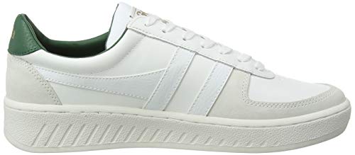 Gola Grandslam Classic, Zapatillas Hombre, Blanco, Blanco y Verde Oscuro, 42 EU