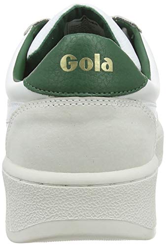 Gola Grandslam Classic, Zapatillas Hombre, Blanco, Blanco y Verde Oscuro, 42 EU