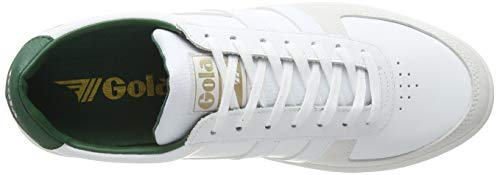 Gola Grandslam Classic, Zapatillas Hombre, Blanco, Blanco y Verde Oscuro, 42 EU