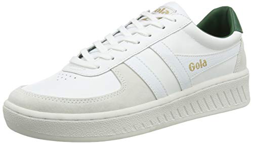 Gola Grandslam Classic, Zapatillas Hombre, Blanco, Blanco y Verde Oscuro, 42 EU