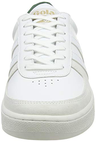 Gola Grandslam Classic, Zapatillas Hombre, Blanco, Blanco y Verde Oscuro, 42 EU