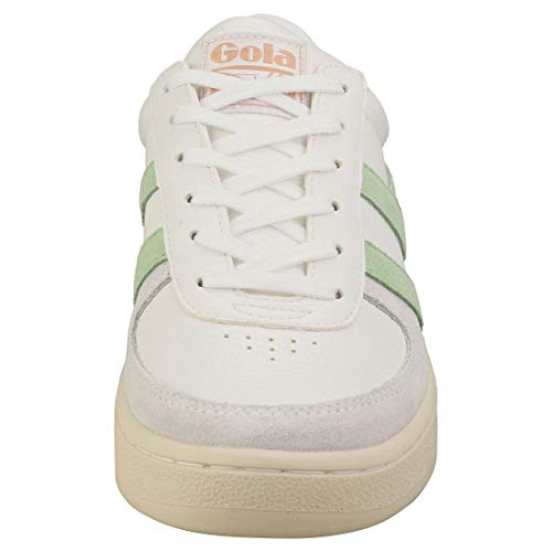 Gola Grandslam Trident, Zapatillas Mujer, Blanco Patina Verde Perla Rosa, 39 EU