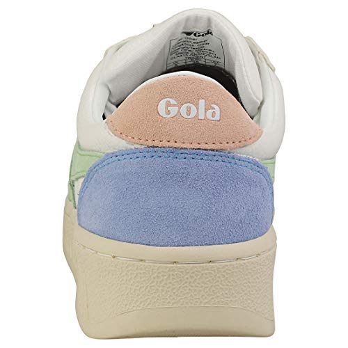 Gola Grandslam Trident, Zapatillas Mujer, Blanco Patina Verde Perla Rosa, 39 EU