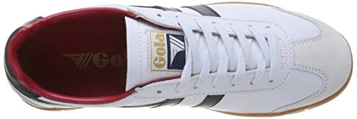 Gola Hurricane Leather, Zapatillas Hombre, Blanco Armada Deep Red Gum, 43 EU