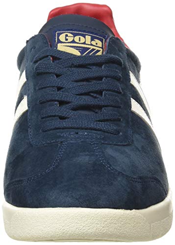 Gola Hurricane Suede, Zapatillas Hombre, Navy/Off White/Deep Red, 45 EU