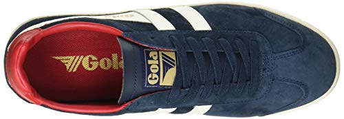 Gola Hurricane Suede, Zapatillas Hombre, Navy/Off White/Deep Red, 45 EU