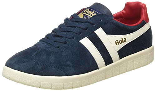 Gola Hurricane Suede, Zapatillas Hombre, Navy/Off White/Deep Red, 45 EU