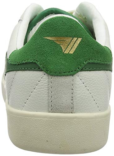 Gola Inca Leather, Zapatillas Hombre, Blanco Apagado Blanco Verde Apagado Xn, 45 EU