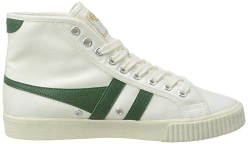 Gola Tennis Mark Cox High, Zapatillas para Mujer, Blanco Apagado/Verde Oscuro, 21 EU