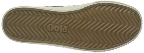 Gola Tennis Mark Cox High, Zapatillas para Mujer, Blanco Apagado/Verde Oscuro, 21 EU