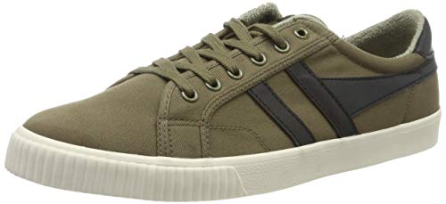 Gola Tennis Mark Cox, Zapatillas Hombre, Verde (Khaki/Black NB), 40 EU