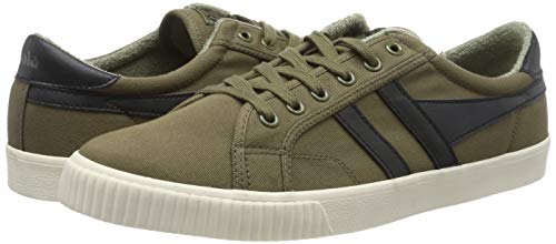 Gola Tennis Mark Cox, Zapatillas Hombre, Verde (Khaki/Black NB), 40 EU