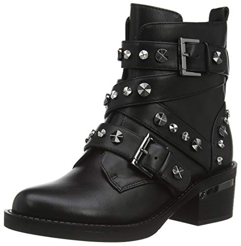 Guess FANCEY/Stivaletto (Bootie)/Lea, Botas Cortas al Tobillo Mujer, Negro, 39 EU