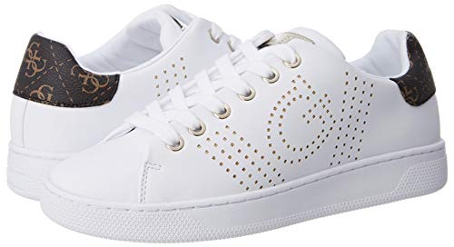 Guess RANVO/Active Lady/Leather Like, Oxford Plano Mujer, Blanco, 39 EU