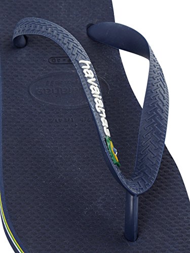 Havaianas Brasil Logo, Chanclas Unisex Adulto, Azul (Navy Blue), 43/44 EU