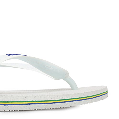 Havaianas Brasil Logo Chanclas Unisex Adulto, Blanco (White), 41/42 EU