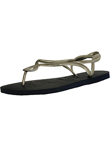 Havaianas Luna, Sandalias Mujer, Multicolor (Navy Blue/Silver), 35/36 EU