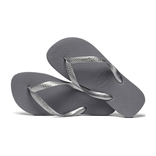 Havaianas Top Tiras, Chanclas para Mujer, Plateado (Steel Gris), 41/42 EU