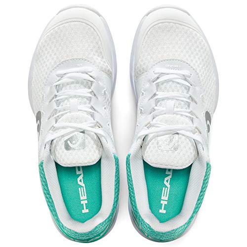 Head Sprint Team 3.0, Zapatillas de Tenis Mujer, Blanco (White/Teal White), 38.5 EU