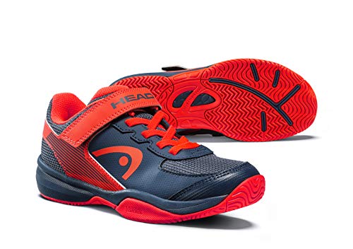 Head Sprint Velcro 3.0 Jnr, Zapatillas de Tenis Unisex Niños, Azul (Dark Blue/Neon Red Mnnr), 35 EU